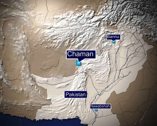 چمن میں طویل ترین دھرنے اور تین ہلاکتوں کے بعد دوسرے رو ز بھی ہنگامے Chaman map