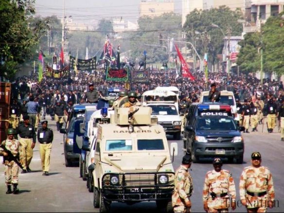 سلام یا حسینؑ : گلی گلی ماتمی جلوس ۔۔ سکیورٹی کے سخت انتظامات