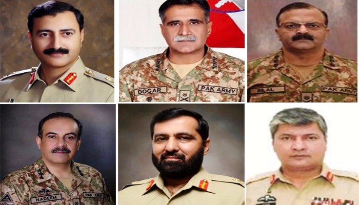 پاک فوج میں تقرریاں اور تبادلے : پنڈی ، ملتان اور کراچی کے کور کمانڈر تبدیل corp comander