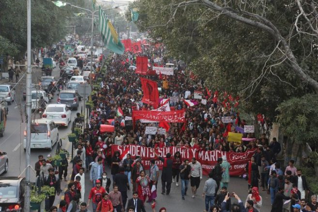 students march