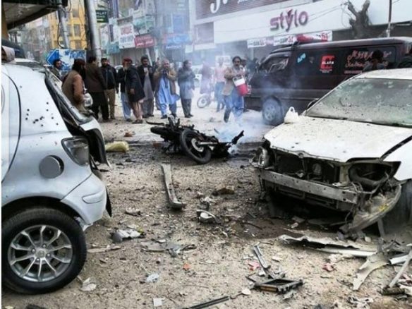 کوئٹہ میں دھماکے سے پولیس اہلکاروں سمیت 12 افراد زخمی queta blast 17feb