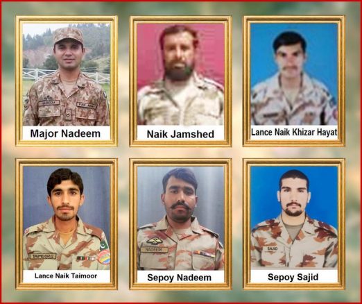 دہشتگردوں کے حملے میں پاک فوج کے میجر سمیت 6 فوجی اہلکار شہید shaheed