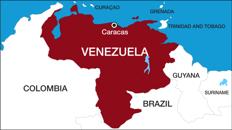 وینزویلا: سوشلسٹ پارٹی کی انتخابات میں بھاری اکثریت سے فتح Venezuela map