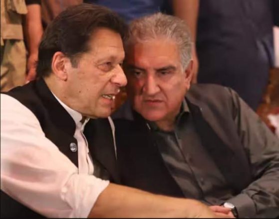 سائفر کیس: بانیٔ پی ٹی آئی، شاہ محمود کو 10،10 سال قید کی سزا shah mehmood and imran khan