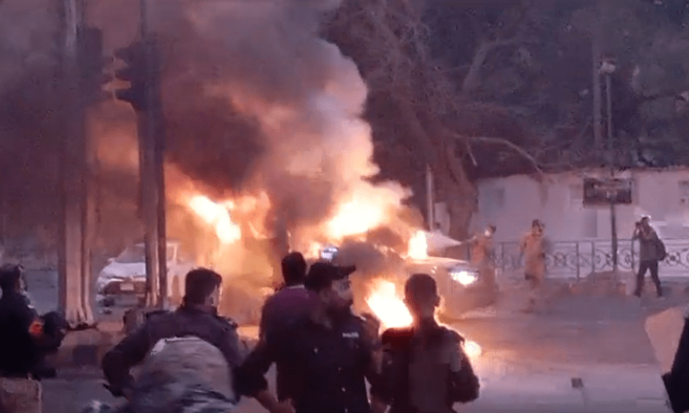 karachi protest
