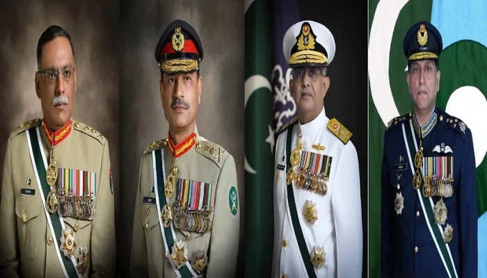 چیئرمین جوائنٹ چیفس آف اسٹاف کمیٹی اور سروس چیفس کی قوم کو یومِ پاکستان پر مبارکباد
