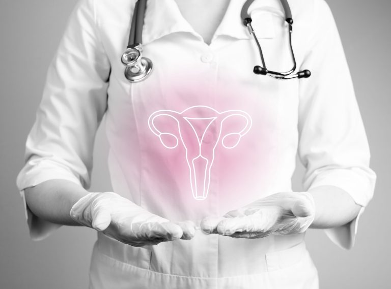Uterus, wonb, ovary health. Gynecology concept. Female reproductive system anatomy, women healthcare