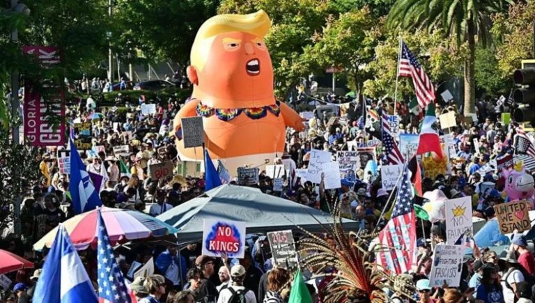 protest against trump in USA