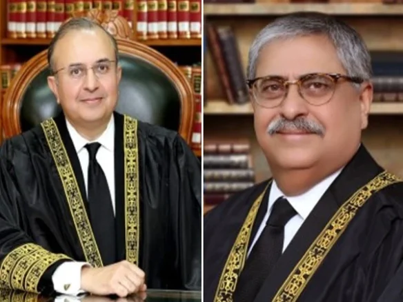 ججوں کے استعفے اور عدلیہ کی آزادی : سید مجاہد علی کاتجزیہ justice amin uddin and athar minallah